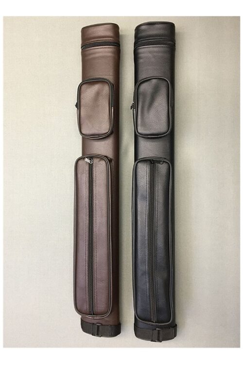 Δερμάτινη οβαλ σκληρή θήκη για δυο στέκες